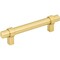 Jeffrey Alexander 96 mm Center-to-Center Brushed Gold Key Grande Cabinet Bar Pull 596BG - alternate 1
